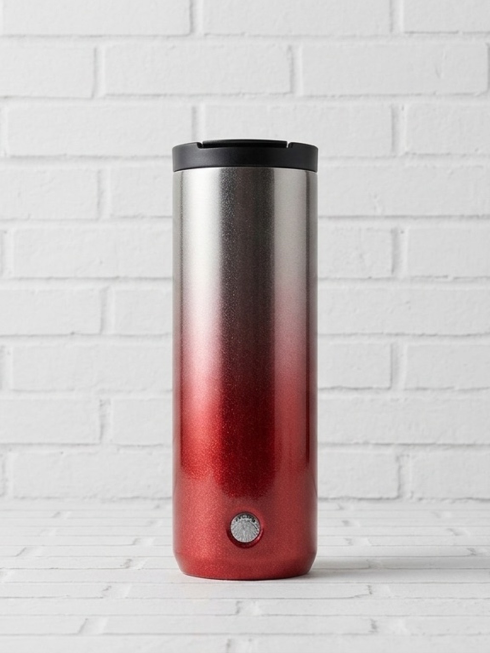 Starbucks 2018 Red Glitter Ombre Stainless Steel Tumbler 16OZ Winter Collection